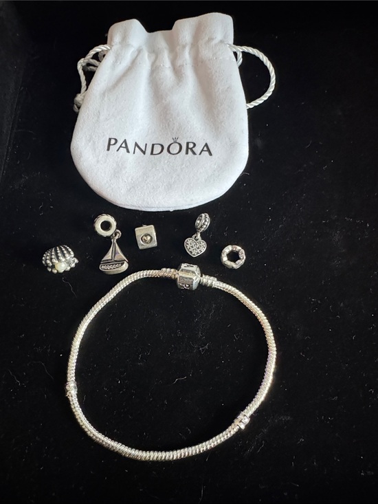 Pandora Jewelry - Pandora Silver Charm Bracelet with Assorted Silver Charms bundle